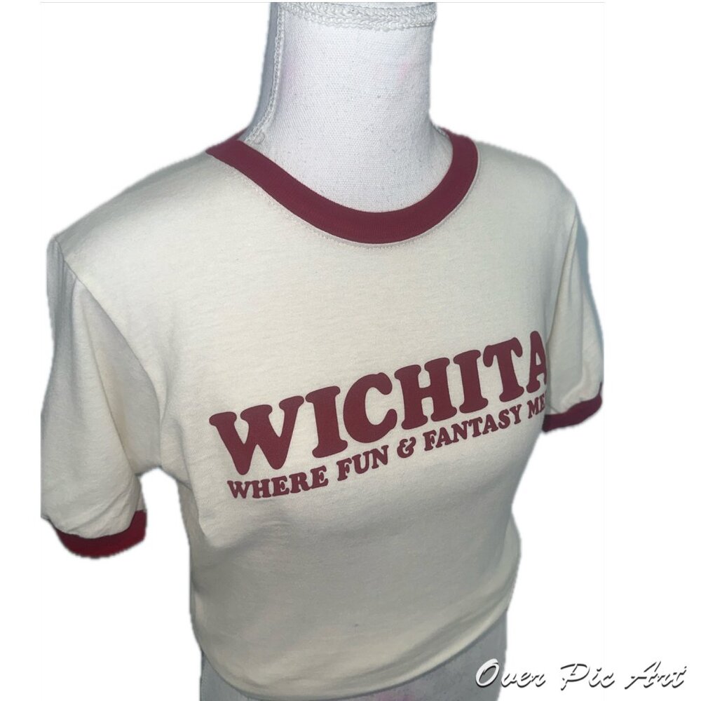 🎡 Vintage Wichita Ringer Tee – Retro Fun & Fantasy Vibes! 🌟